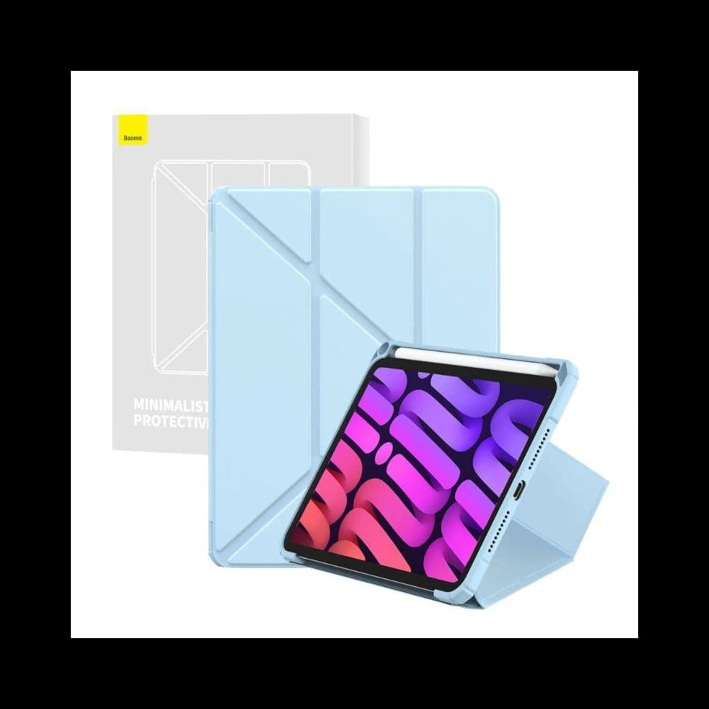 Etui Apple iPad mini 2021 (6. generație) / iPad mini 8.3" 2024 7gen Baseus Minimalist albastre - 1