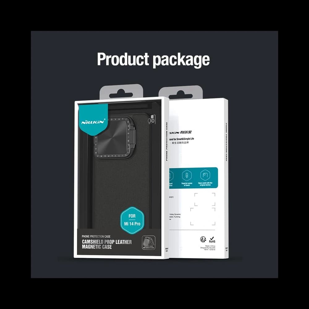 Etui Nillkin CamShield Prop Leather Magnetic Xiaomi 14 Pro Negru / Black - 6