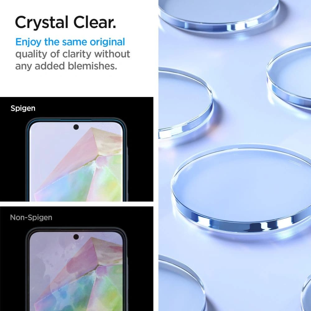 Gehärtetes Glas Spigen GLAS.tR AlignMaster Samsung Galaxy A35 5G Clear [2 PACK] - 9