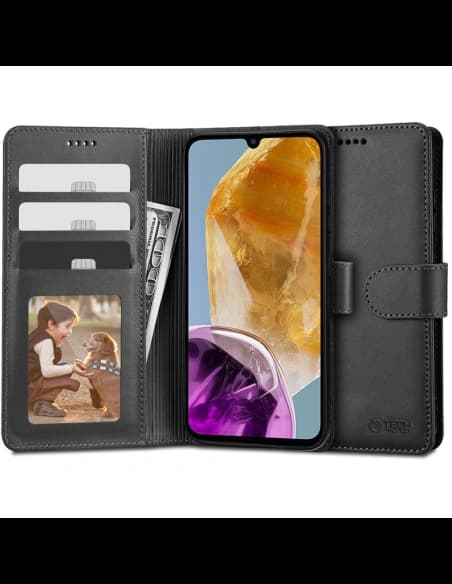 Etui Tech-Protect Wallet Samsung Galaxy M15 5G černé