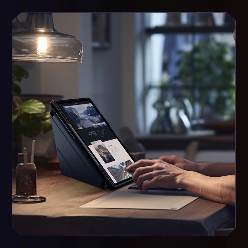 Etui Nillkin Bumper Leather Case Pro Samsung Galaxy Tab S9 FE+ Plus negre - 11