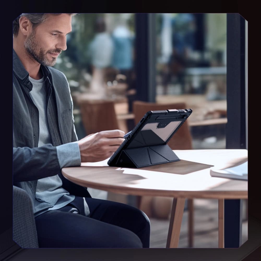 Etui Nillkin Bumper Leather Case Pro Samsung Galaxy Tab S9 FE+ Plus negre - 12