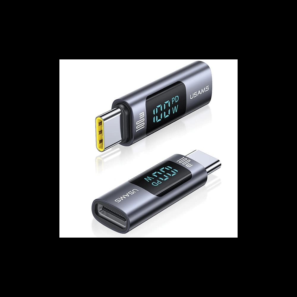 Adapter USAMS US-SJ682 AU18 USB-C / USB-C Digital Display 100W steel/aluminium - 2