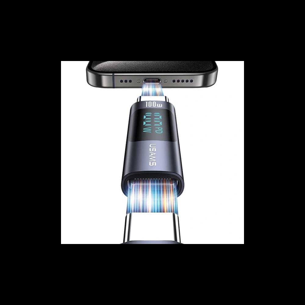 Adapter USAMS US-SJ682 AU18 USB-C / USB-C Digital Display 100W steel/aluminium - 4