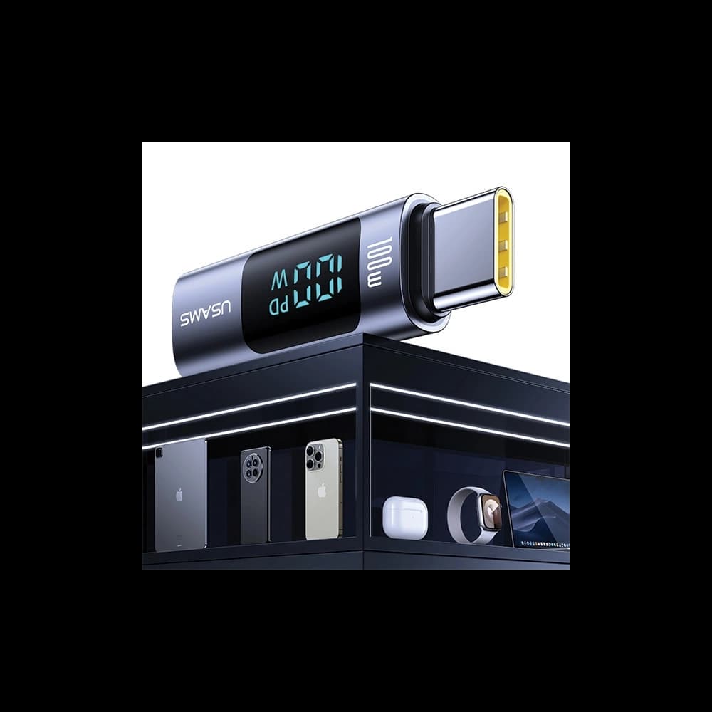 Adapter USAMS US-SJ682 AU18 USB-C / USB-C Digital Display 100W steel/aluminium - 6