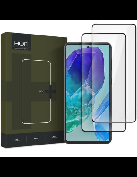 Tvrzené sklo Hofi Glass Pro+ Samsung Galaxy M55 5G Černé [2 PACK]