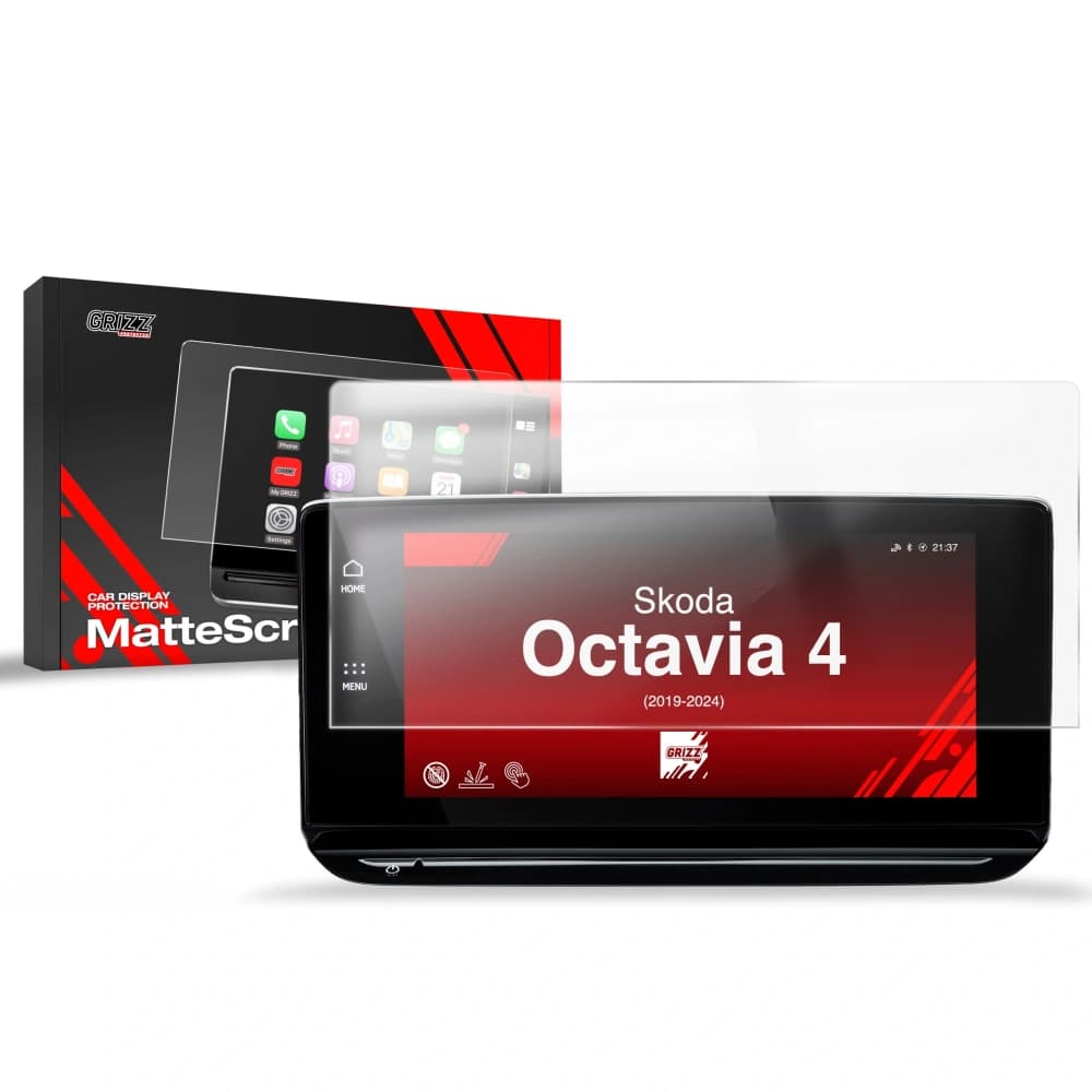 Matte GrizzGlass CarDisplay Protection Skoda Octavia 4 10" Columbus/Bolero (2019-2024) - 1