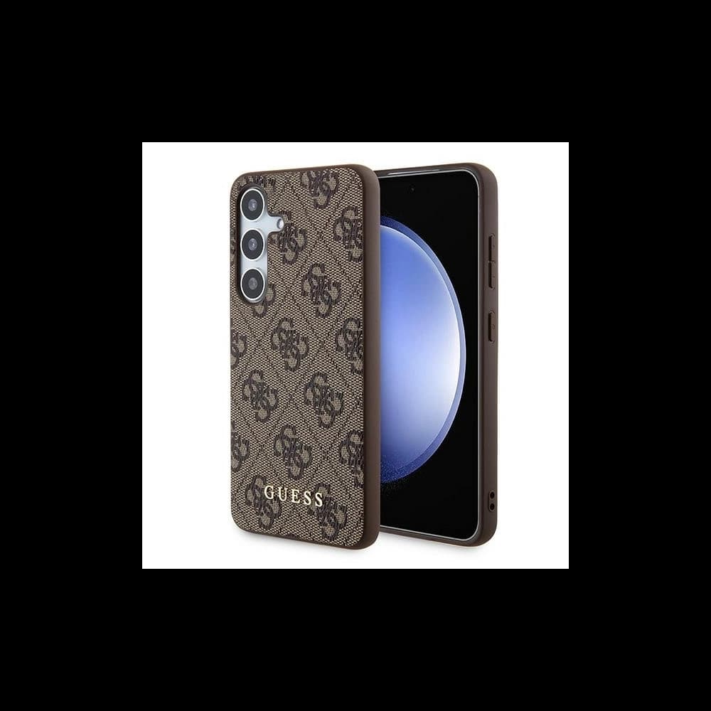 Etui Guess GUHCS24SG4GFBR Samsung Galaxy S24 hardcase 4G Fém Arany Logó barna/brown - 1