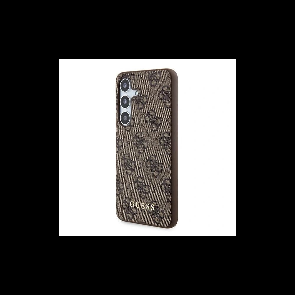 Etui Guess GUHCS24SG4GFBR Samsung Galaxy S24 hardcase 4G Fém Arany Logó barna/brown - 2