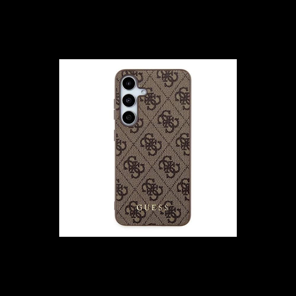 Etui Guess GUHCS24SG4GFBR Samsung Galaxy S24 hardcase 4G Fém Arany Logó barna/brown - 3