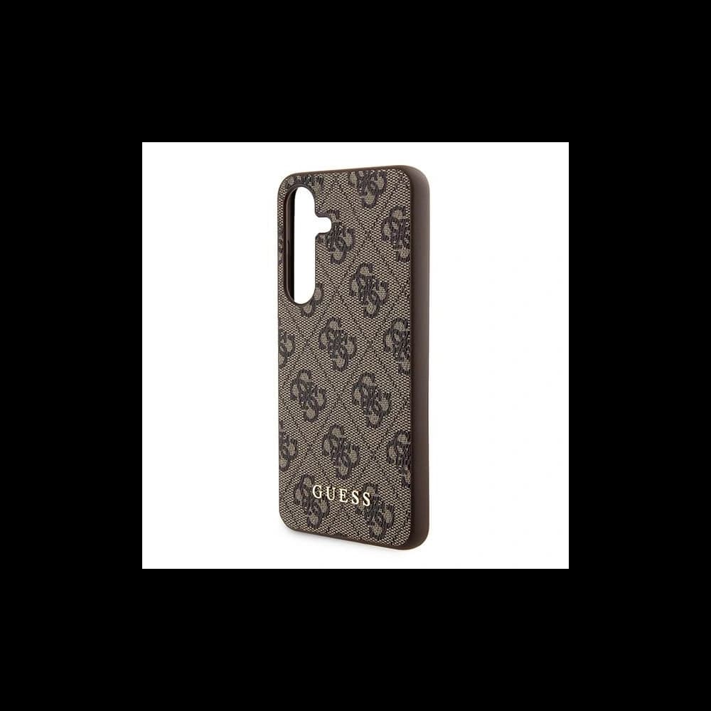 Etui Guess GUHCS24SG4GFBR Samsung Galaxy S24 hardcase 4G Fém Arany Logó barna/brown - 6