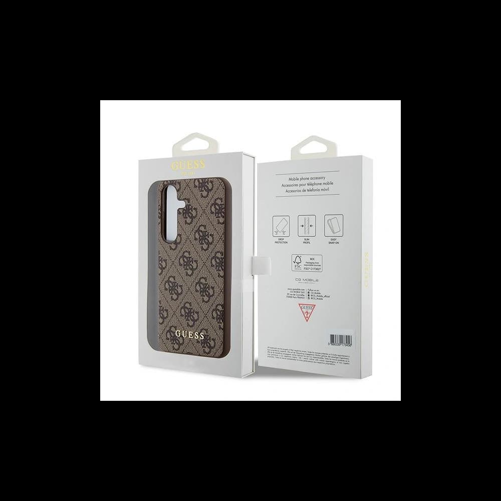 Etui Guess GUHCS24SG4GFBR Samsung Galaxy S24 hardcase 4G Fém Arany Logó barna/brown - 8