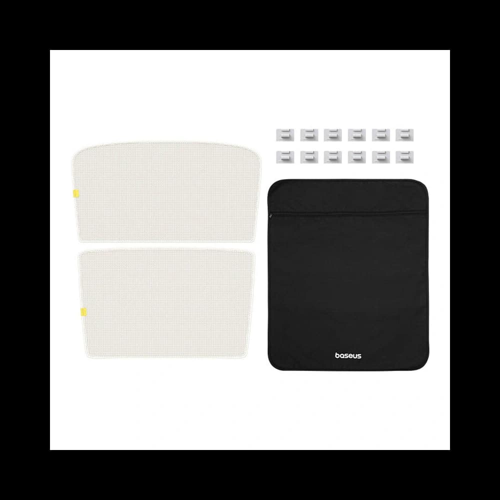 Protecție solară auto cu dublă strat Baseus T-Space pentru Tesla Model 3 albă - 7