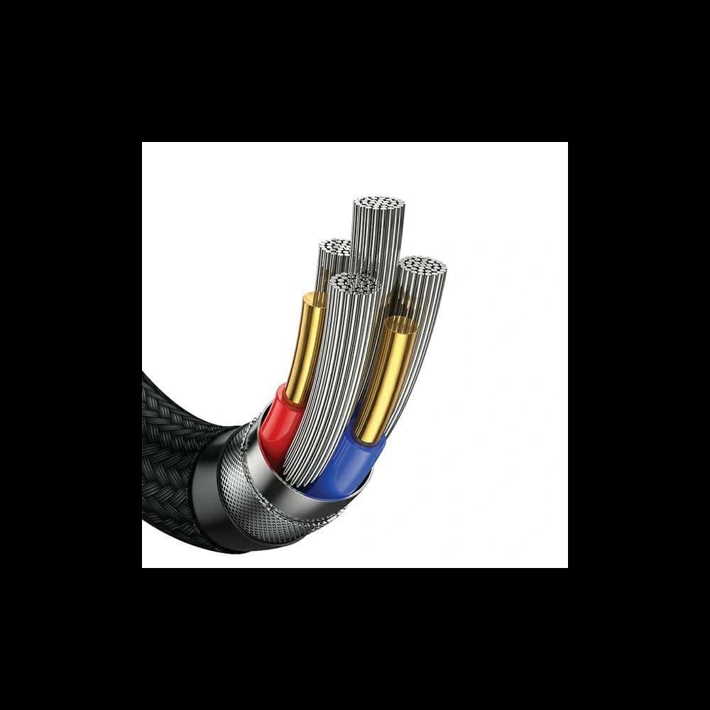 Kabel USAMS US-SJ645 U85 USB-A+USB-C/USB-C, Lightning, microUSB 6w1 1,2m 100W PD Schnellladung schwarz/black - 3