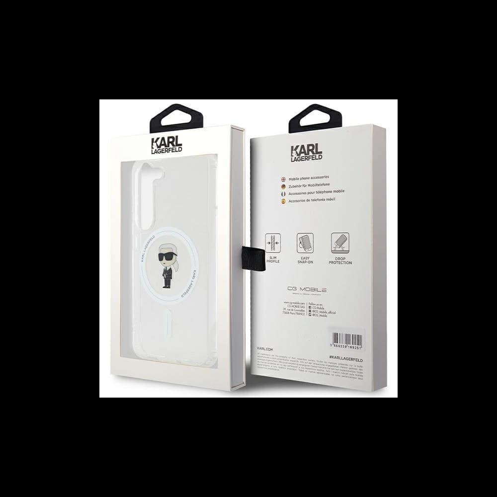 Etui Karl Lagerfeld KLHMS24SHFCKNOT Samsung Galaxy S24 kemény tok IML Ikonik MagSafe átlátszó - 8