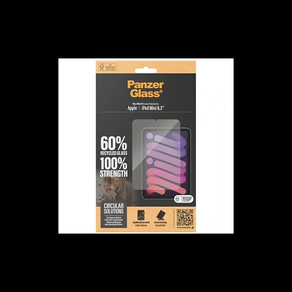 PanzerGlass Ultra-Wide Fit Apple iPad mini 8.3" 2021 (6 gen) / iPad mini 8.3" 2024 7gen Screen Protection - 4