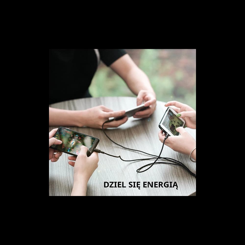 Kabel 3w1 USAMS U5 US-SJ219 USB-A / Lightning / microUSB / USB-C 1,5m 2A černý/black - 3