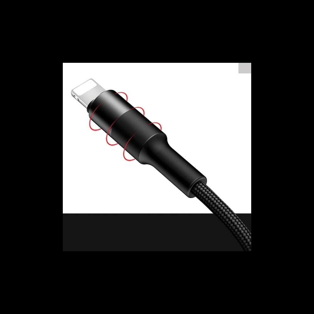 Kabel 3w1 USAMS U5 US-SJ219 USB-A / Lightning / microUSB / USB-C 1,5m 2A černý/black - 6