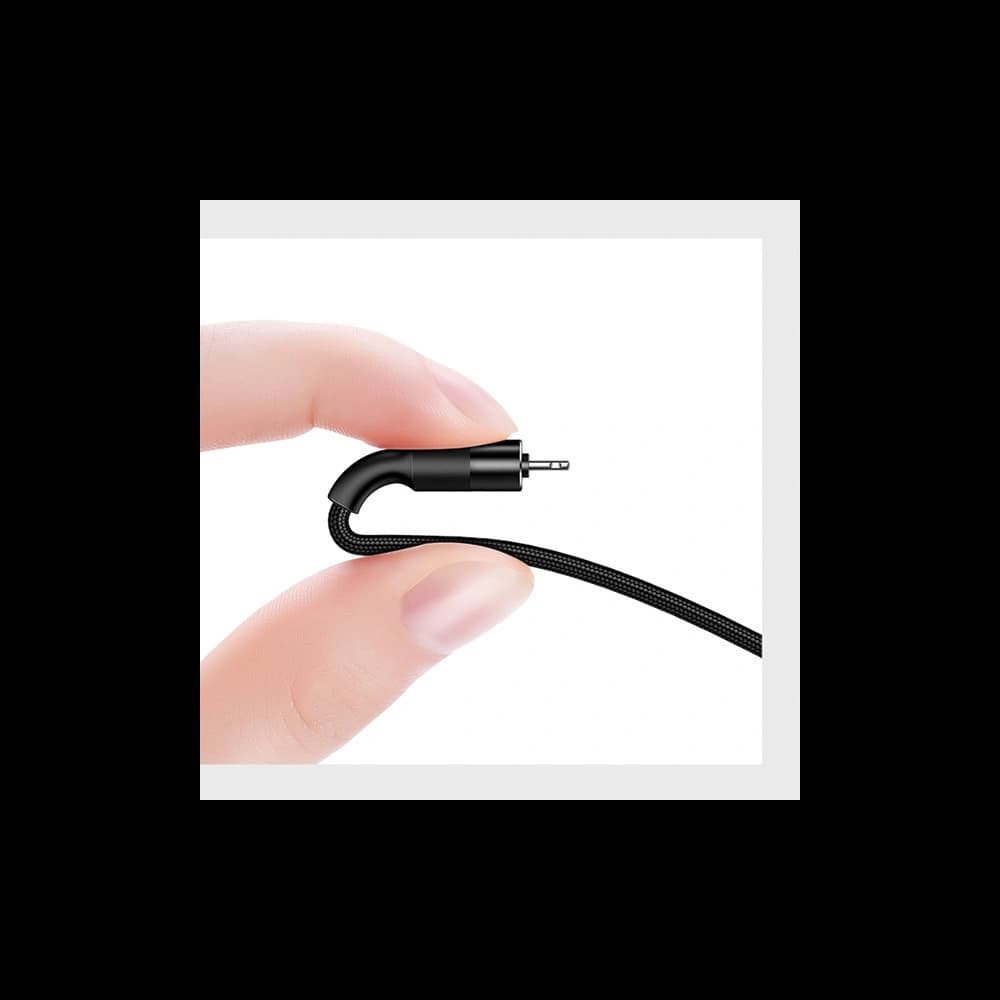 Kabel 3w1 USAMS U5 US-SJ219 USB-A / Lightning / microUSB / USB-C 1,5m 2A černý/black - 9