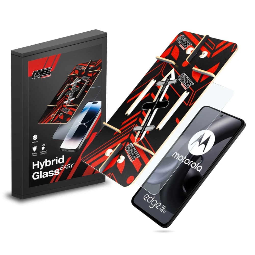 Hybrierglas GrizzGlass HybridGlass Easy für Motorola Edge 30 Neo - 1