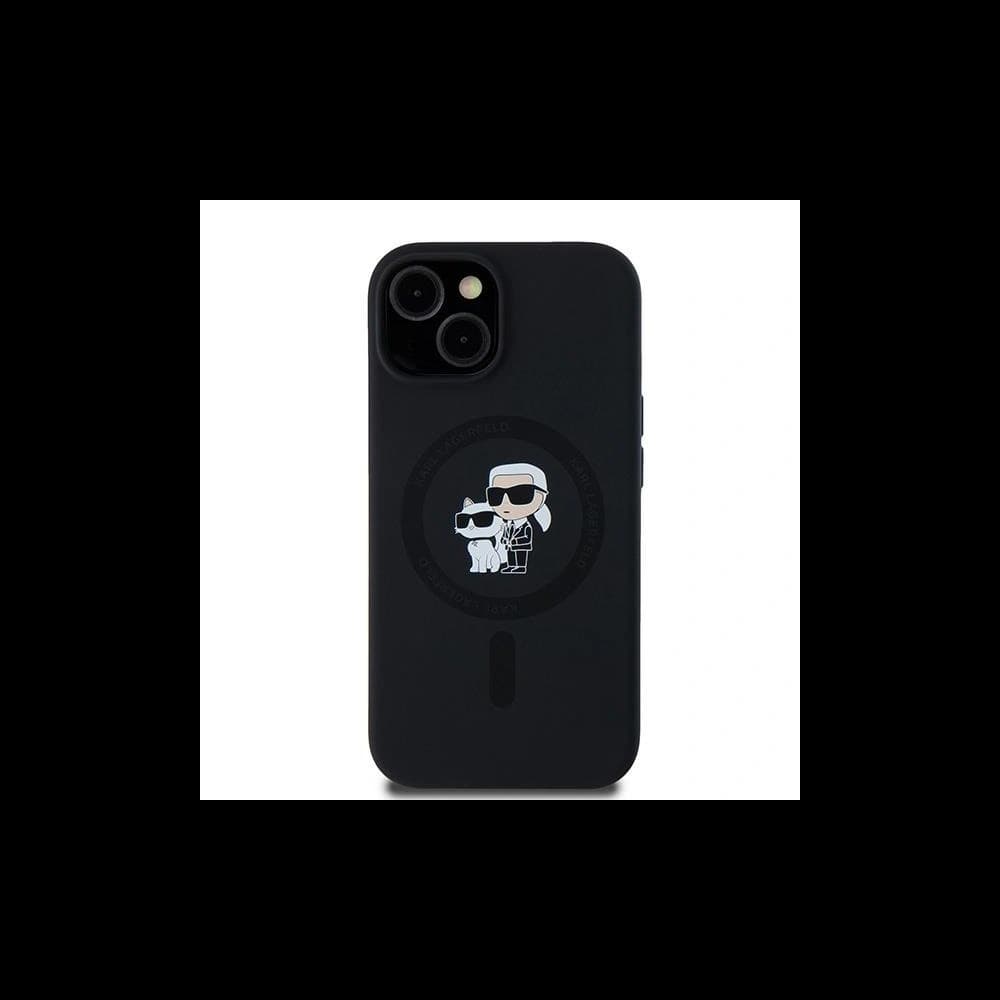 Etui Karl Lagerfeld KLHMN61SCMKCRHK Apple iPhone 11 / XR hardcase silikonové Karl & Choupette MagSafe černé/black - 1