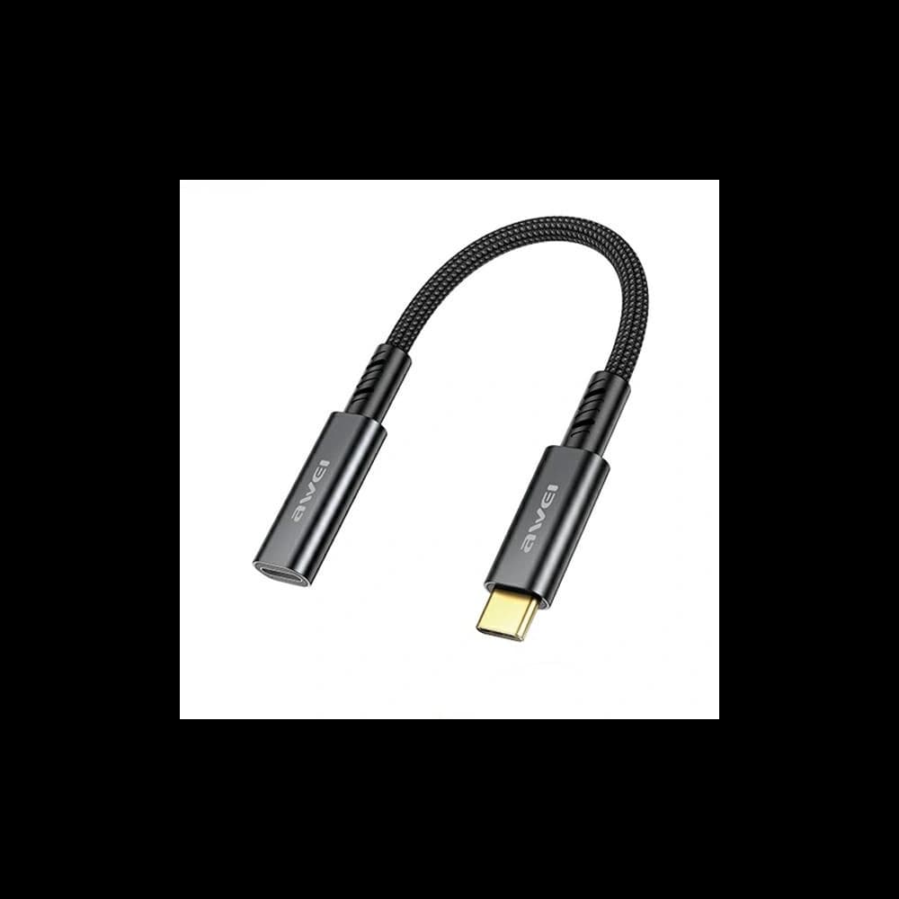 Adapter AWEI CL-216T USB-C / USB-C czarny/black - 1