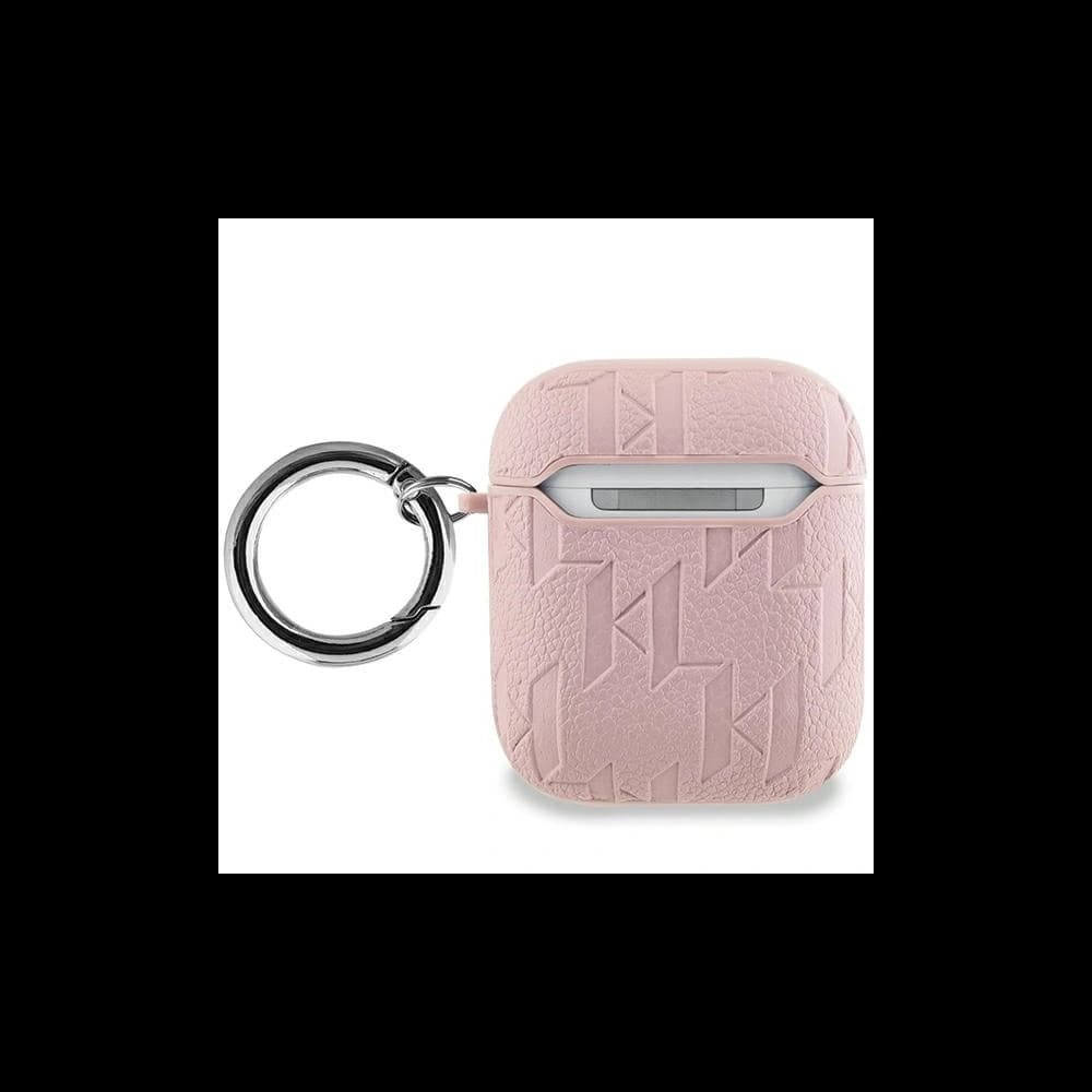 Etui Karl Lagerfeld KLA2PGKIPP Apple AirPods 1/2 kryt Monogram Karl Head růžový/pink - 2