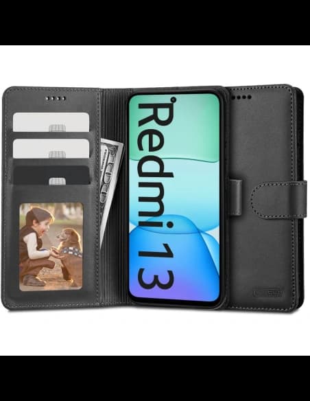Etui Tech-Protect Wallet Xiaomi Redmi 13 Fekete