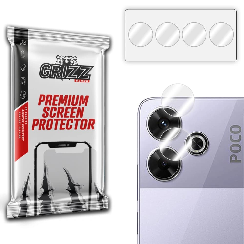 Üveg a GrizzGlass HybridGlass fényképezőgéphez Xiaomi Poco M6-hoz - 1