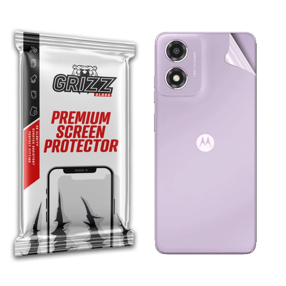 Fólie na zadní stranu GrizzGlass SatinSkin pro Motorola Moto E14 - 1