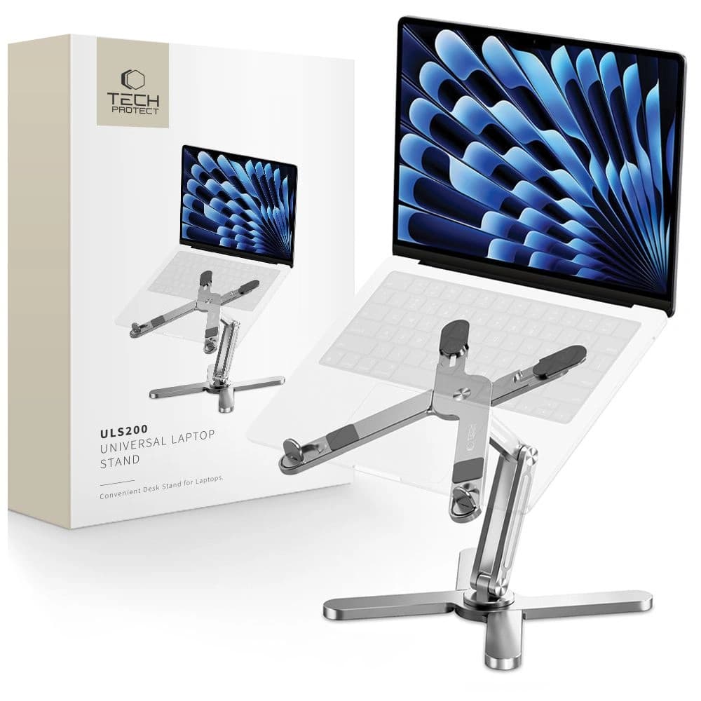 Podstavec Tech-Protect ULS200 Univerzální stojan na notebook stříbrný - 1
