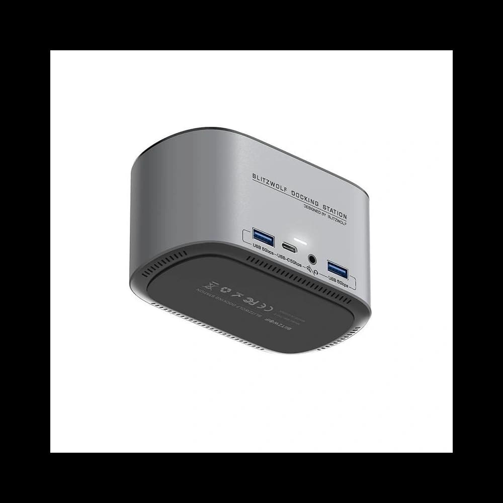 Blitzwolf BW-TH12 docking station DC, 4xUSB-A 3.0, 3xUSB-C, M.2 SATA 3.0 SSD, 2xHDMI, DP, RJ45, jack 3.5mm - 4