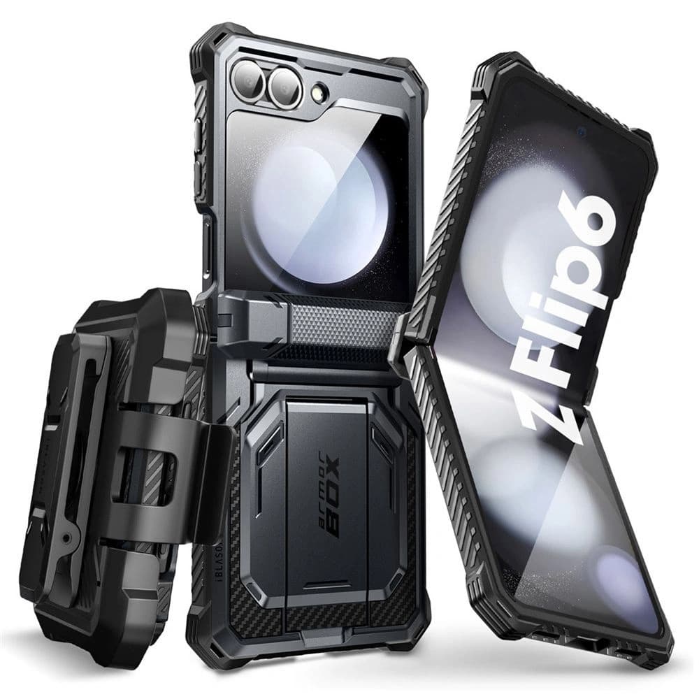 Etui Supcase IBLSN ArmorBox Samsung Galaxy Z Flip 6 / 7 FE Fekete - 1
