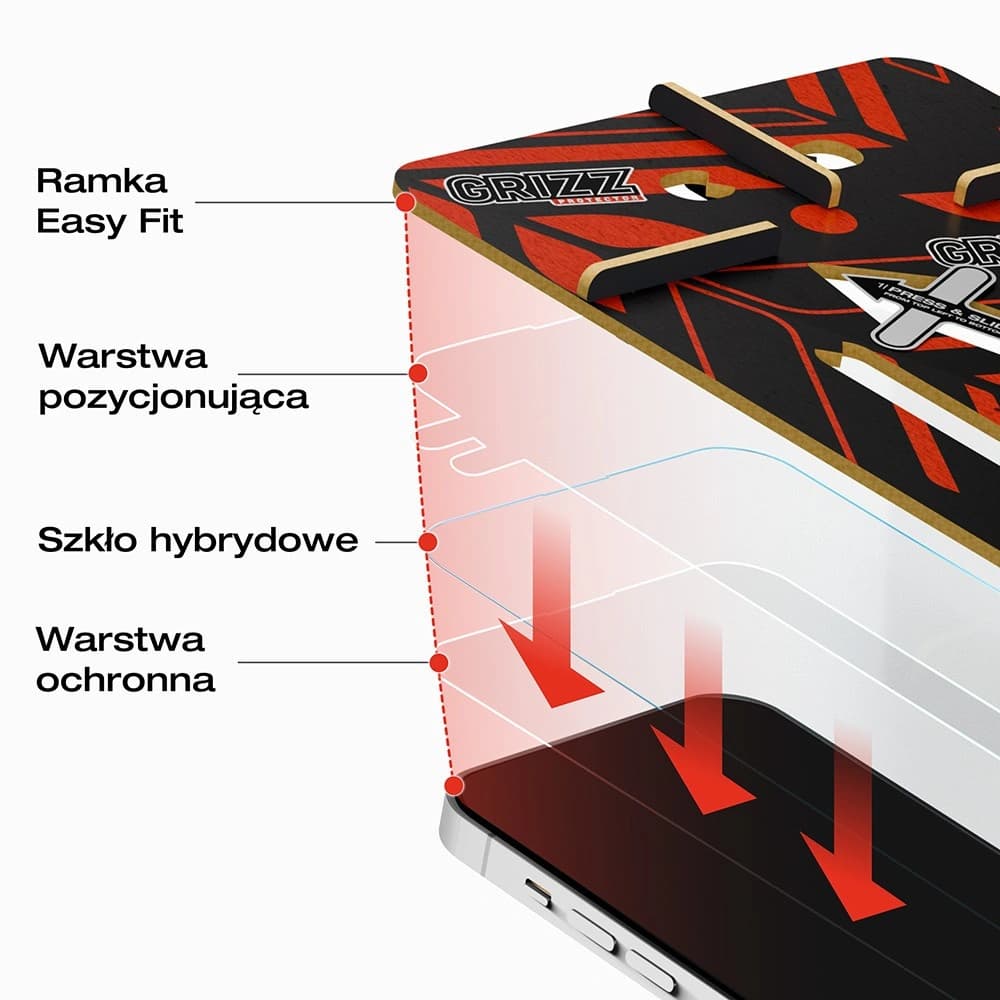 Hybriertes Glas GrizzGlass HybridGlass Easy für Xiaomi Redmi 13 - 9