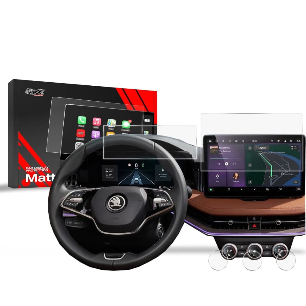 Matte GrizzGlass CarDisplay Protection Skoda Superb 4 10" 2024-2025 [5in1] - 1