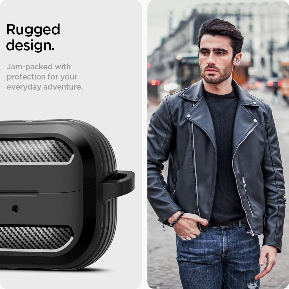 Etui Spigen Rugged Armor Samsung Galaxy Buds 3 / 3 FE / 3 Pro Matt Fekete - 13