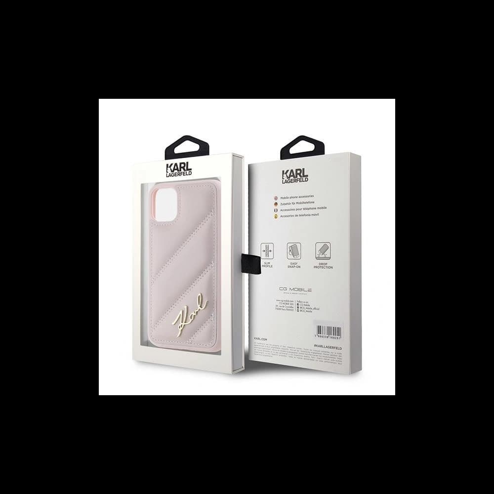Karl Lagerfeld KLHCN61PQDSMGP Apple iPhone 11 / XR hardcase Diagonal Quilted Script pink - 8