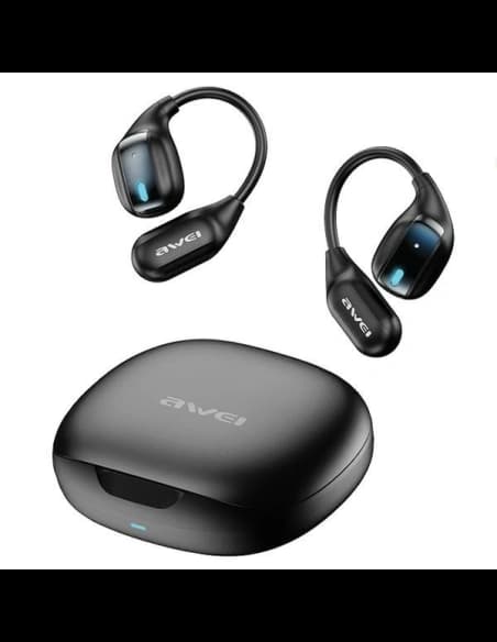 Kabellose AWEI TZ12 Kopfhörer Bluetooth 5.4 + Dockingstation schwarz