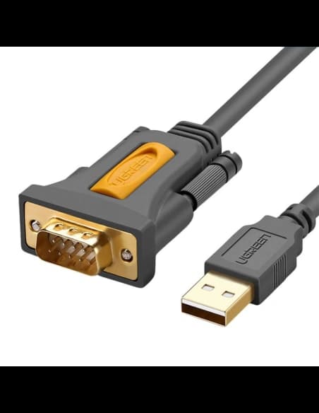 Kabel UGREEN CR104 USB-A na DB9 RS-232, 1m černý