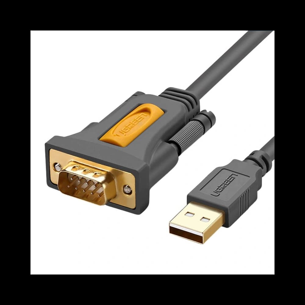 UGREEN CR104 USB-A to DB9 RS-232 kábel, 1m fekete - 1