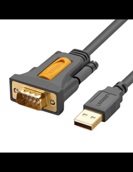 Kabel UGREEN CR104 USB-A na DB9 RS-232, 2m černý
