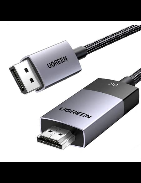 Kabel UGREEN DP115 DisplayPort / HDMI 8K60Hz, 1m černý