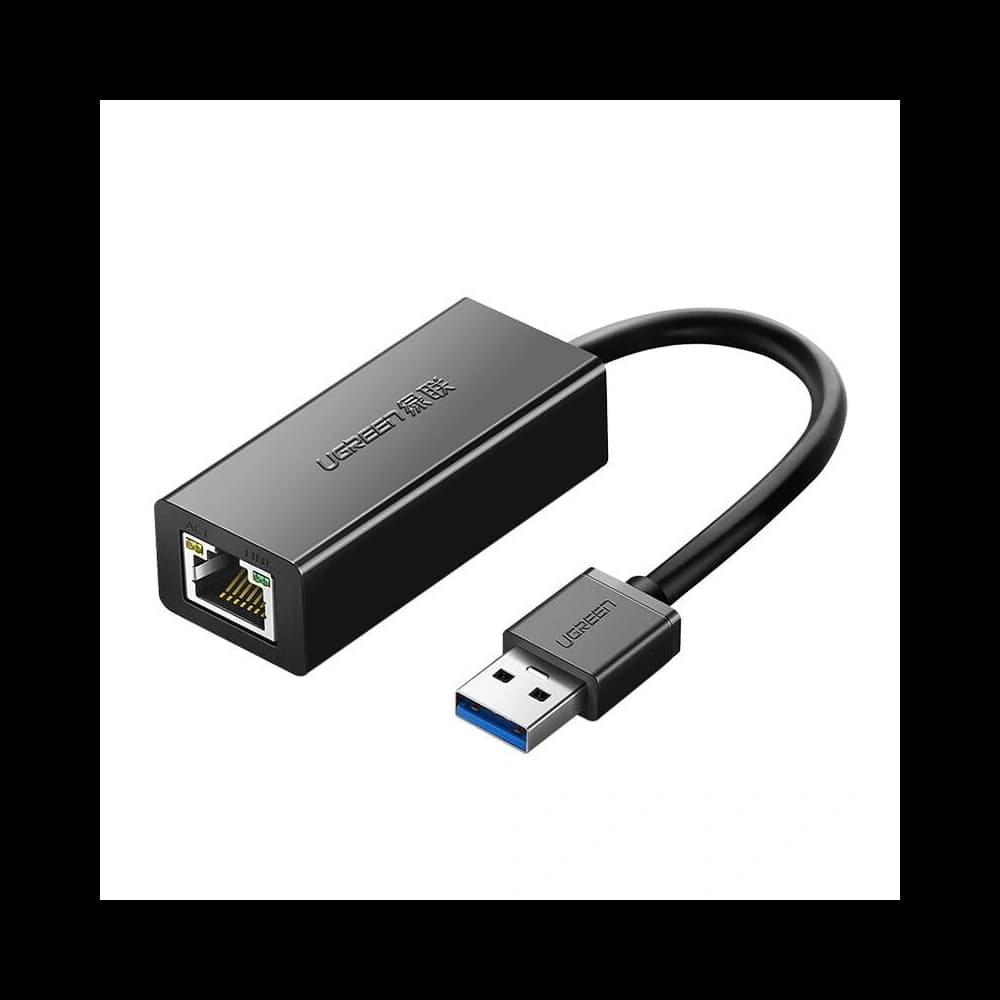 Síťový adaptér UGREEN CR111 USB-A na RJ45 Gigabit Ethernet černý - 1