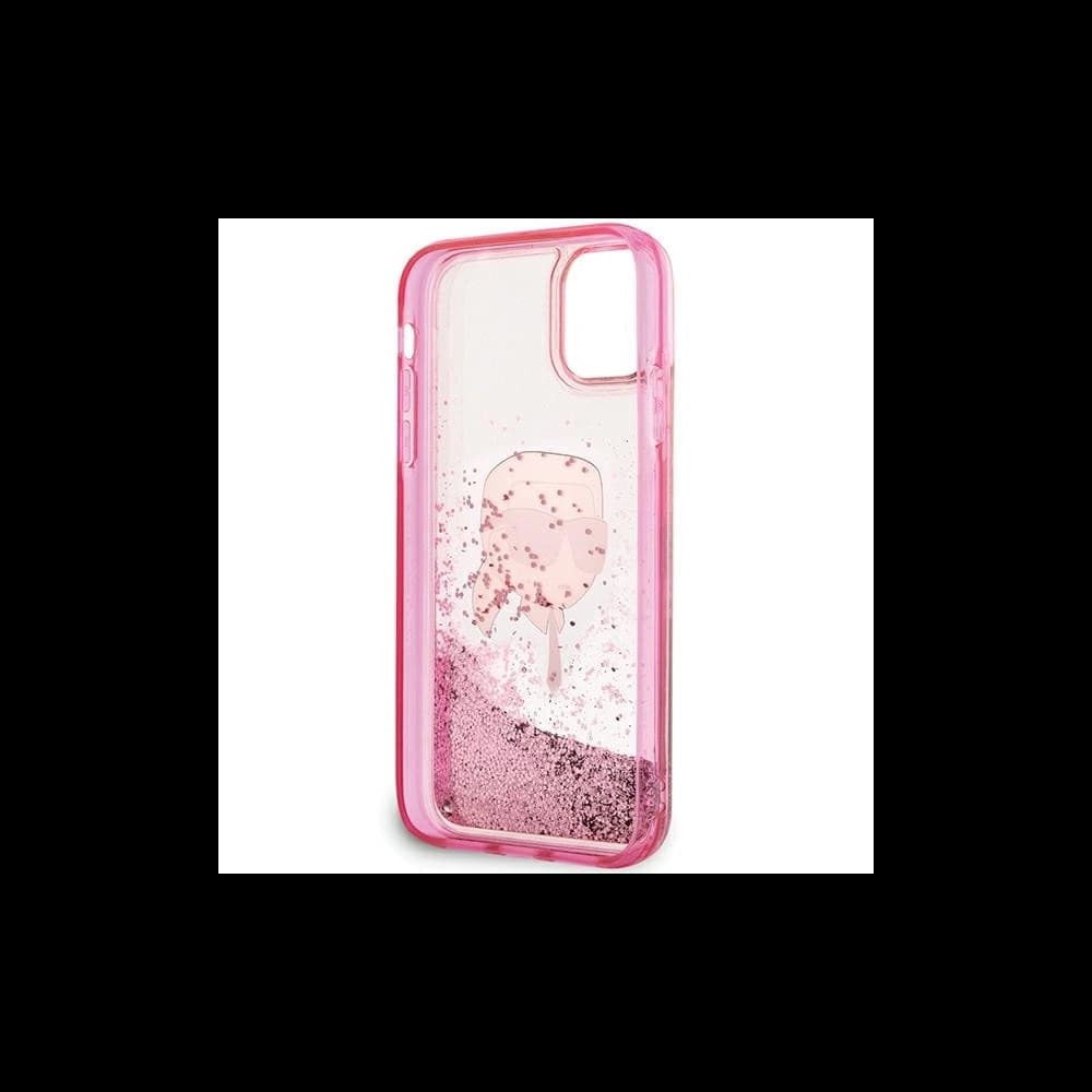 Etui Karl Lagerfeld KLHCN61LNKHCP Apple iPhone 11/XR hardcase Glitter Karl Head růžový/pink - 6