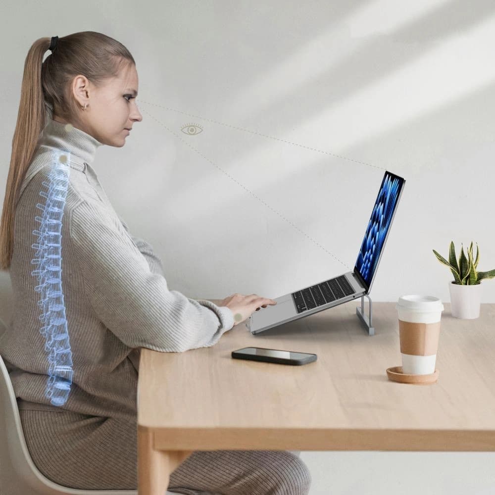 Podstawka Tech-Protect ULS100 Suport Universal pentru Laptop Argintiu - 7