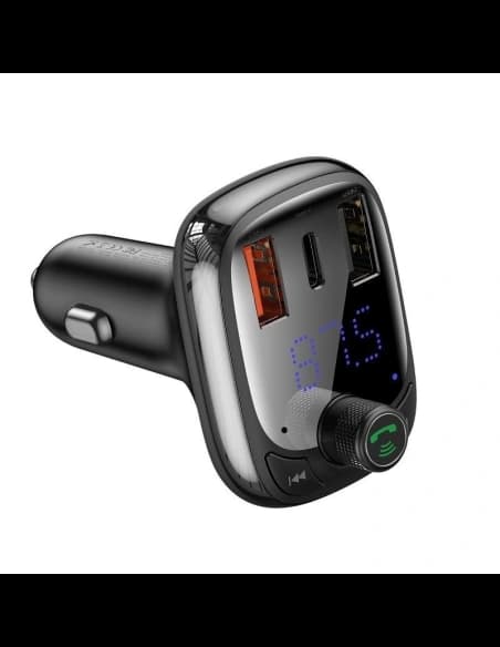 FM adó Baseus T típusú Bluetooth 5.0, 2xUSB, USB-C, PD, QC 3.0, microSD