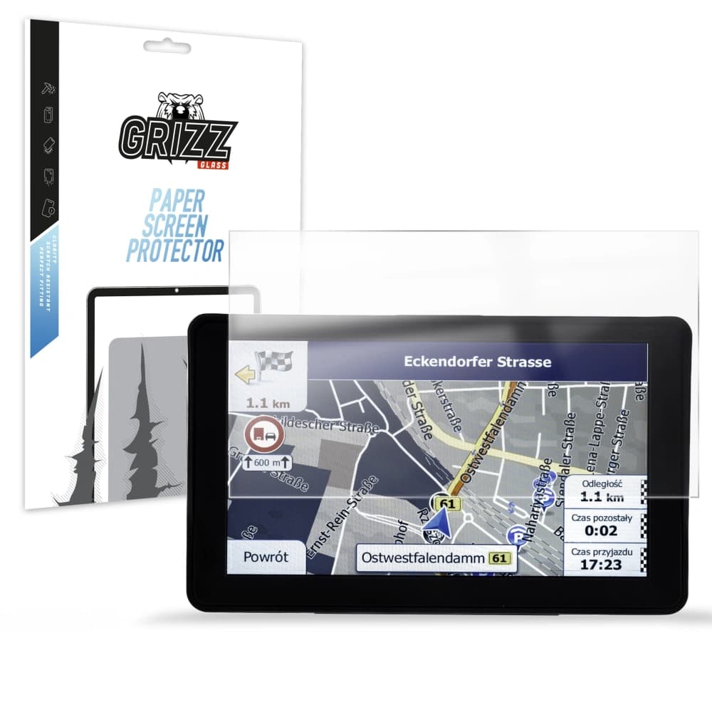 Matte Folie GrizzGlass PaperScreen für GPS-Navigation 9" iGO Primo - 1