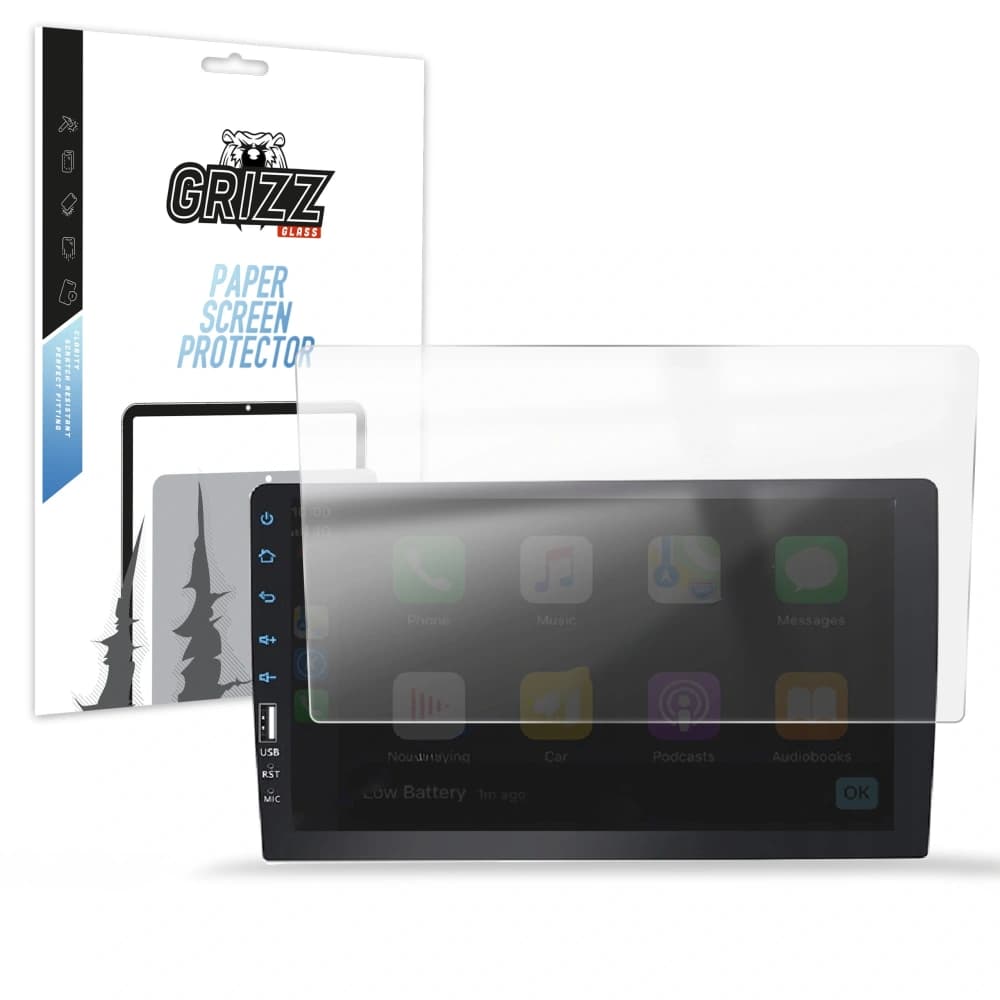Matte Folie GrizzGlass PaperScreen für Autoradio Android 9" 1DIN Projack Q3570 - 1