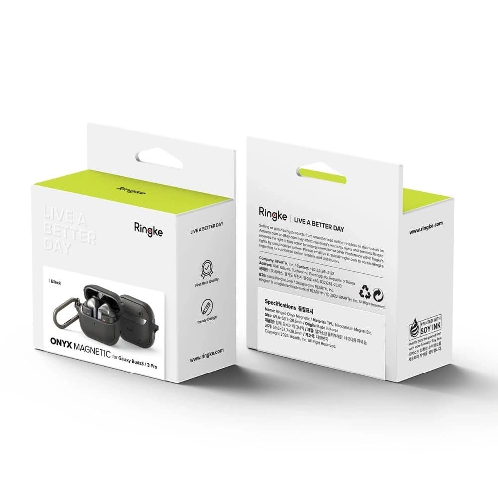 Etui Ringke Onyx Magnetic MagSafe Samsung Galaxy Buds 3 / 3 Pro Fekete - 8