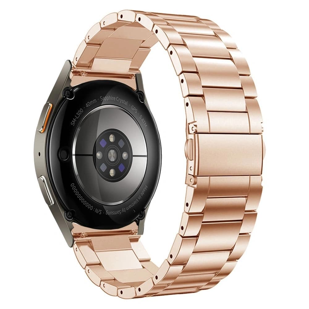 Pánt Tech-Protect Rozsdamentes Samsung Galaxy Watch 4 / 5 / 5 Pro / 6 / 7 / FE Blush Gold - 2